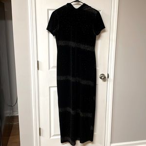 Jessica Howard size 10 maxi black dress with silver accents.